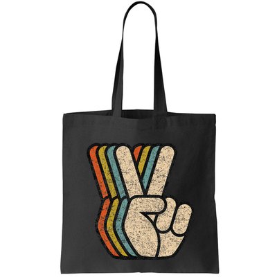 Retro Peace Sign V Fingers Vintage 60s 70s 80s Cool Bag