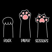 Rock Paper Scissors Hand Game Cute Paw Funny Cat Introvert Cat Animal Rescue Pet Flat Bill Trucker Hat