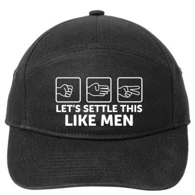Rock Paper Scissors LetS Settle This Like 7-Panel Snapback Hat
