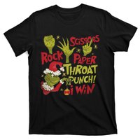 Rock Paper Scissors Throat Punch I Win Funny Christmas T-Shirt