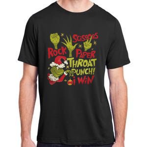 Rock Paper Scissors Throat Punch I Win Funny Christmas Adult ChromaSoft Performance T-Shirt