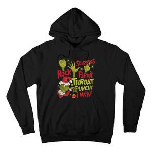 Rock Paper Scissors Throat Punch I Win Funny Christmas Tall Hoodie