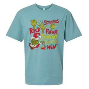 Rock Paper Scissors Throat Punch I Win Funny Christmas Sueded Cloud Jersey T-Shirt