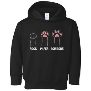 Rock Paper Scissors Cat Paws Cute Cat Funny Cat Toddler Hoodie