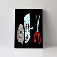 rock  paper  scissors  game  cute  funny  sarcasm Canvas