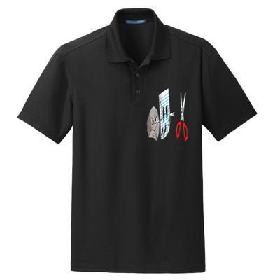 rock  paper  scissors  game  cute  funny  sarcasm Dry Zone Grid Polo