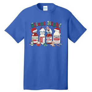 Retro Propofol Silent Night Icu Nurses Funny Merry Christmas Gift Tall T-Shirt