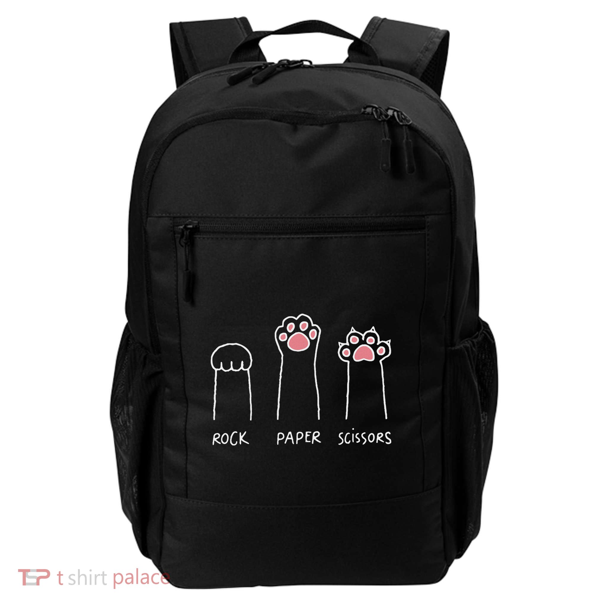 Rock Paper Scissors Cat Paws Daily Commute Backpack