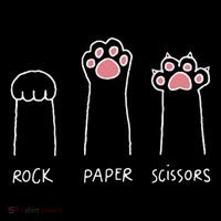Rock Paper Scissors Cat Paws Flat Bill Trucker Hat