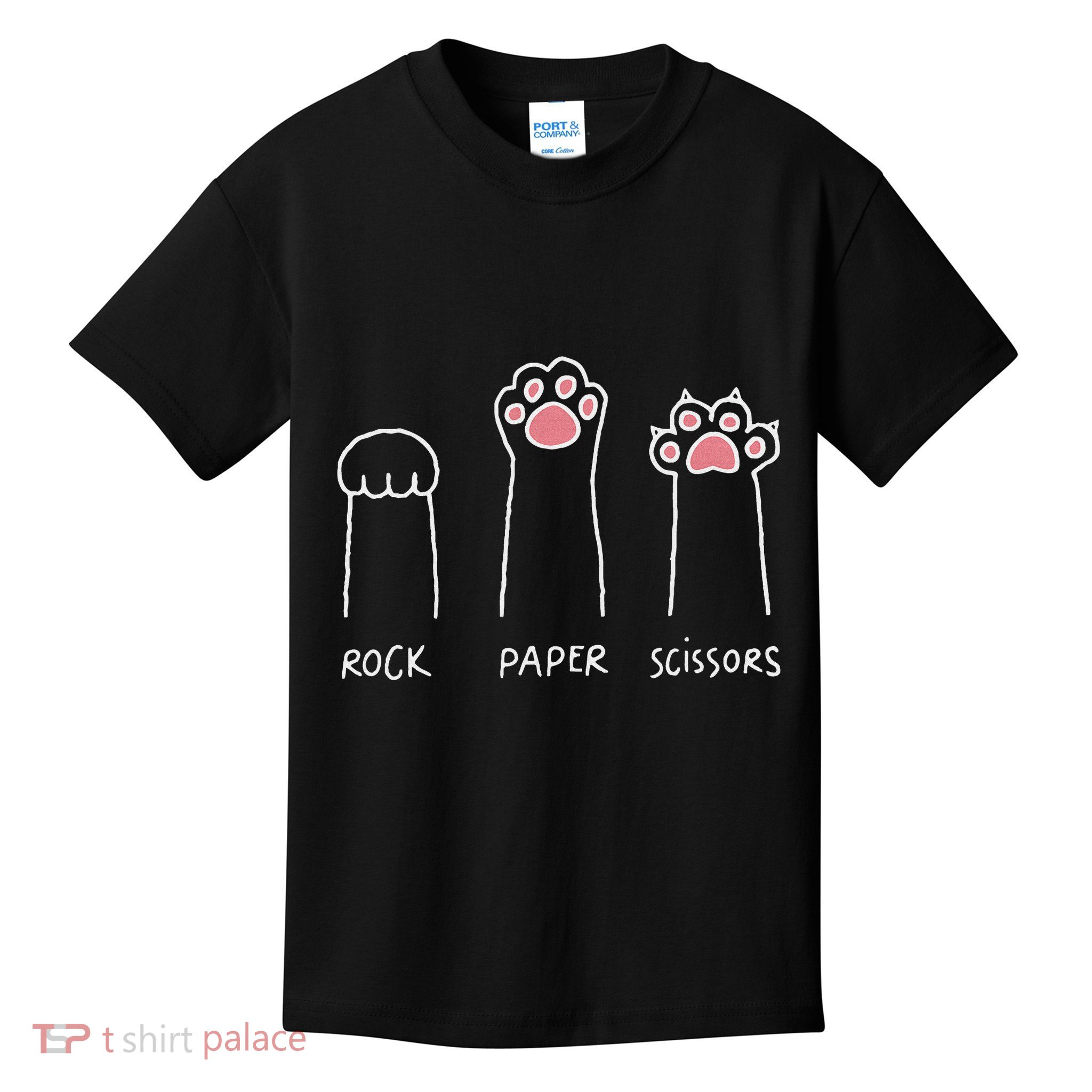 Rock Paper Scissors Cat Paws Kids T-Shirt