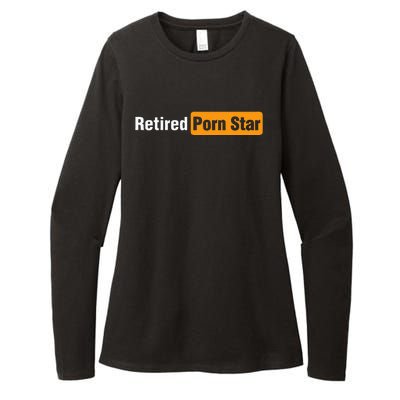 Retired Porn Star Online Pornography Adult Humor Womens CVC Long Sleeve Shirt