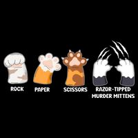 Rock Paper Scissors Razor Tipped Murder Mittens Fun Cat Paws Bucket Hat