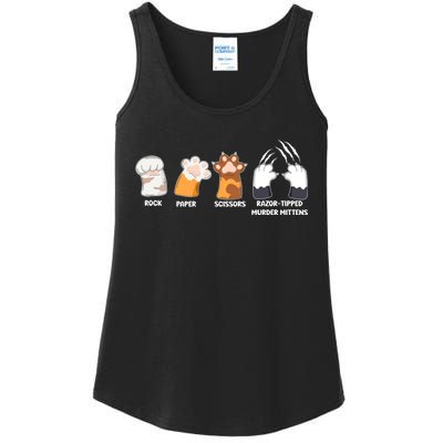 Rock Paper Scissors Razor Tipped Murder Mittens Fun Cat Paws Ladies Essential Tank