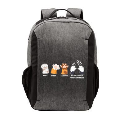 Rock Paper Scissors Razor Tipped Murder Mittens Fun Cat Paws Vector Backpack