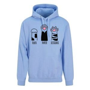 Rock Paper Scissors Funny Hand Game Cute Cat Kitty Paws Unisex Surf Hoodie