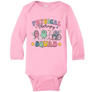 Retro Physical Therapy PT Squad Pediatric Physical Therapist Baby Long Sleeve Bodysuit