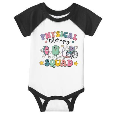 Retro Physical Therapy PT Squad Pediatric Physical Therapist Infant Baby Jersey Bodysuit