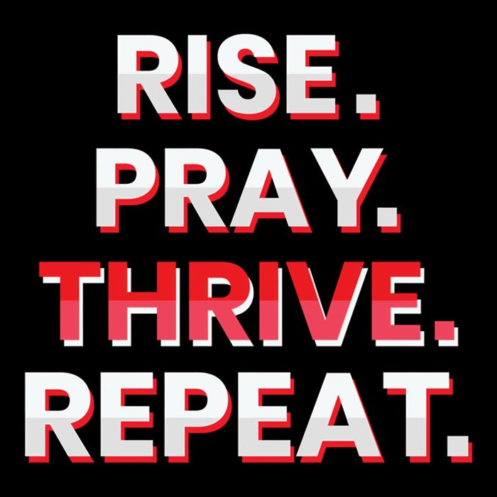 Rise. Pray. Thrive. Repeat Cooling Performance Crew T-Shirt