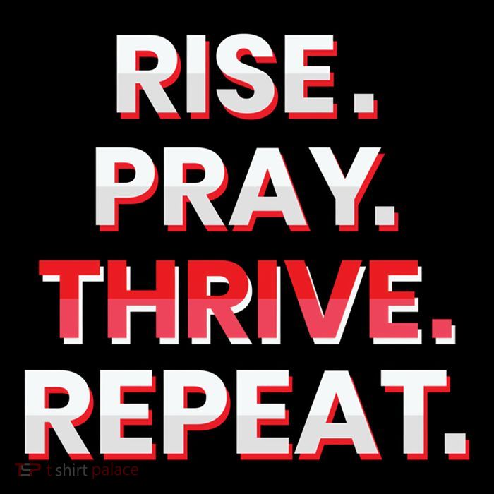 Rise. Pray. Thrive. Repeat Magnet