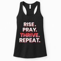 Rise. Pray. Thrive. Repeat Womens Tank Top