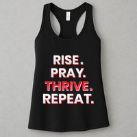 Rise. Pray. Thrive. Repeat Womens Tank Top