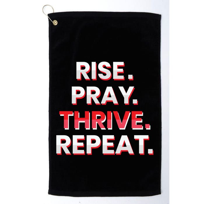 Rise. Pray. Thrive. Repeat Golf Towel