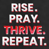 Rise. Pray. Thrive. Repeat Golf Towel
