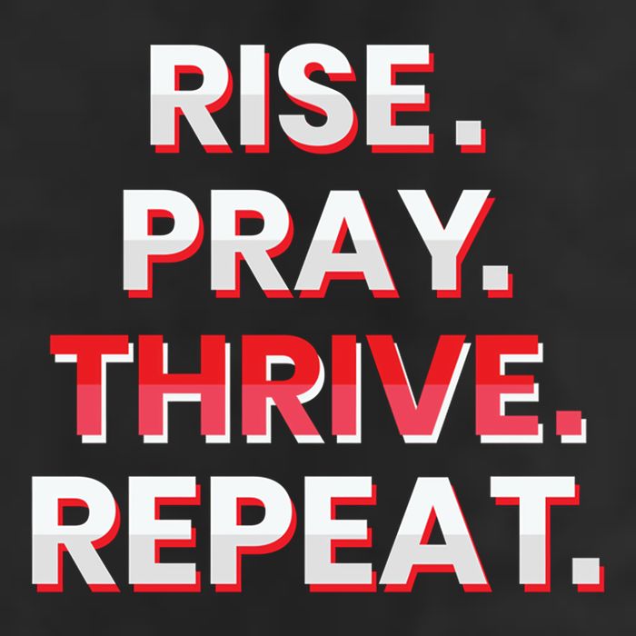 Rise. Pray. Thrive. Repeat Golf Towel