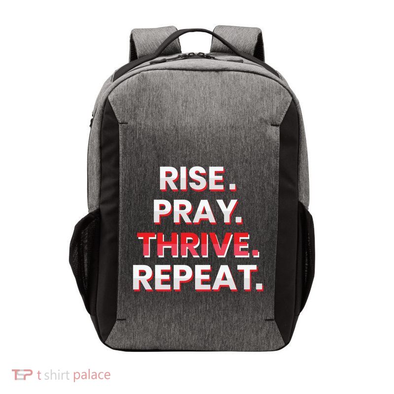 Rise. Pray. Thrive. Repeat Vector Backpack