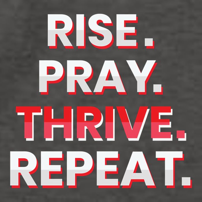 Rise. Pray. Thrive. Repeat Vector Backpack