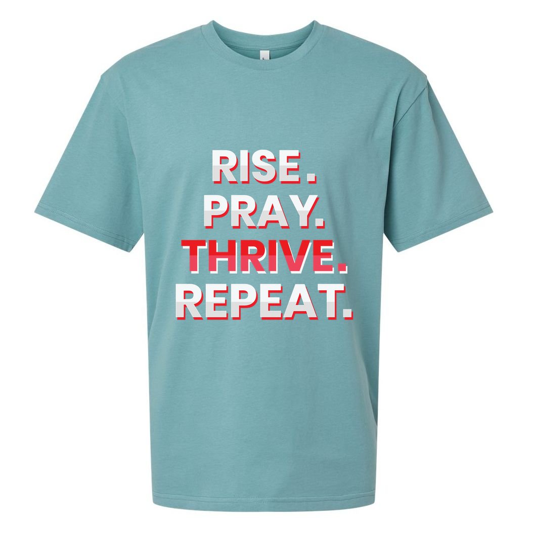 Rise. Pray. Thrive. Repeat Sueded Cloud Jersey T-Shirt