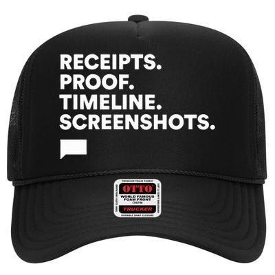 Receipts Proof Timeline Screenshots High Crown Mesh Back Trucker Hat