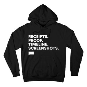 Receipts Proof Timeline Screenshots Hoodie