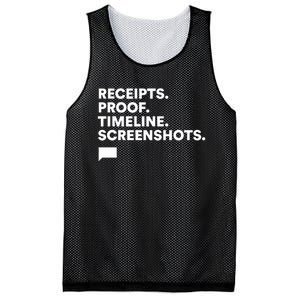 Receipts Proof Timeline Screenshots Mesh Reversible Basketball Jersey Tank