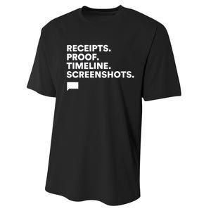 Receipts Proof Timeline Screenshots Performance Sprint T-Shirt