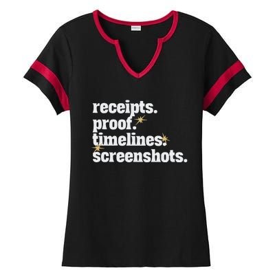 Receipts Proof Timeline Screenshots Ladies Halftime Notch Neck Tee