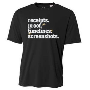 Receipts Proof Timeline Screenshots Cooling Performance Crew T-Shirt