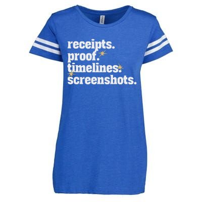 Receipts Proof Timeline Screenshots Enza Ladies Jersey Football T-Shirt