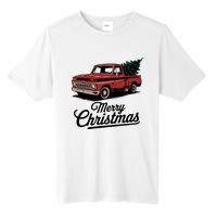 Red Pickup Truck Christmas Tree Vintage Christmas Women Long Sleeve Tall Fusion ChromaSoft Performance T-Shirt