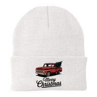 Red Pickup Truck Christmas Tree Vintage Christmas Women Long Sleeve Knit Cap Winter Beanie