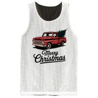 Red Pickup Truck Christmas Tree Vintage Christmas Women Long Sleeve Mesh Reversible Basketball Jersey Tank