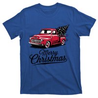 Red Pickup Truck Christmas Tree Vintage Christmas Gift T-Shirt