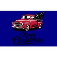 Red Pickup Truck Christmas Tree Vintage Christmas Gift Bumper Sticker