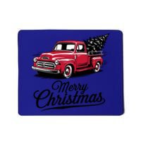 Red Pickup Truck Christmas Tree Vintage Christmas Gift Mousepad