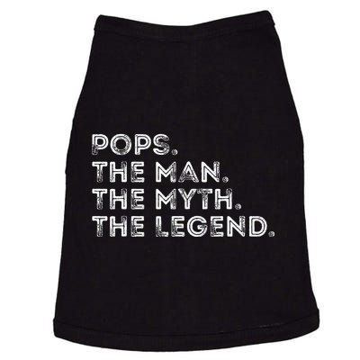 Retro POPS THE MAN THE MYTH THE LEGEND Fathers Day Funny Doggie Tank