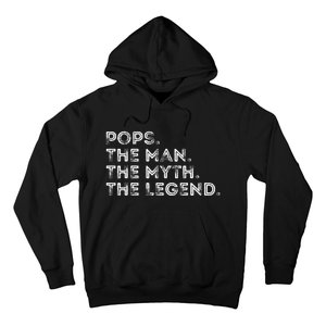 Retro POPS THE MAN THE MYTH THE LEGEND Fathers Day Funny Hoodie