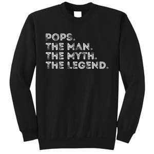 Retro POPS THE MAN THE MYTH THE LEGEND Fathers Day Funny Sweatshirt