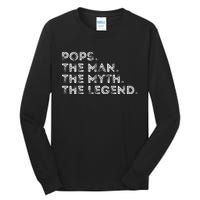 Retro POPS THE MAN THE MYTH THE LEGEND Fathers Day Funny Tall Long Sleeve T-Shirt