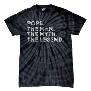 Retro POPS THE MAN THE MYTH THE LEGEND Fathers Day Funny Tie-Dye T-Shirt