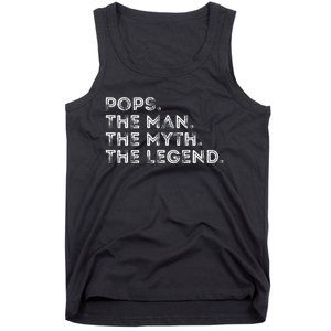 Retro POPS THE MAN THE MYTH THE LEGEND Fathers Day Funny Tank Top